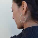 Imposing Hoop Earrings, Silver 925, Handmade Jewelry