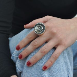 Silver 925 Ring, Statement Chunky Ring